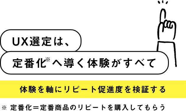 UX選定は、定番化へ導く体験がすべて